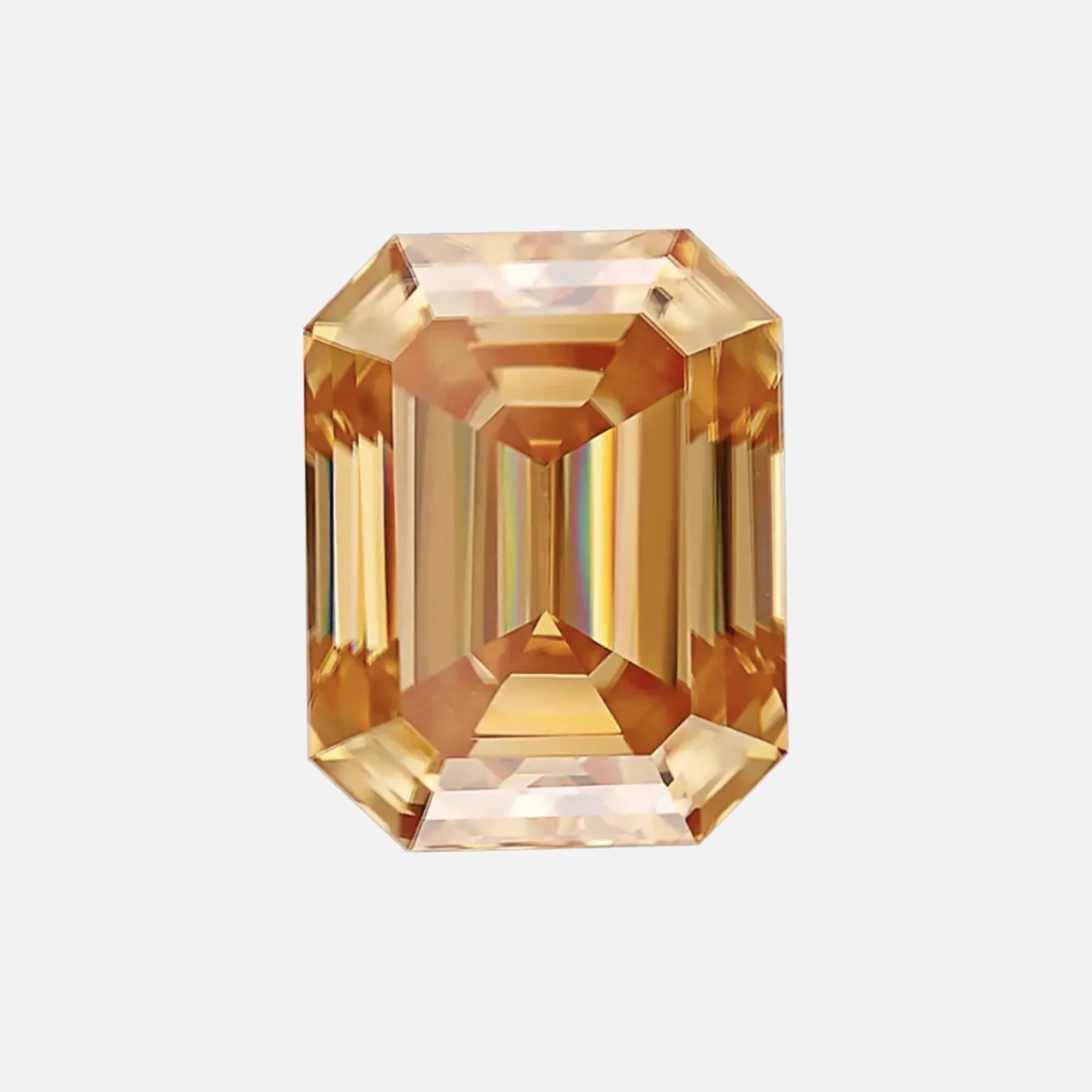 . Light Cognac Moissanite