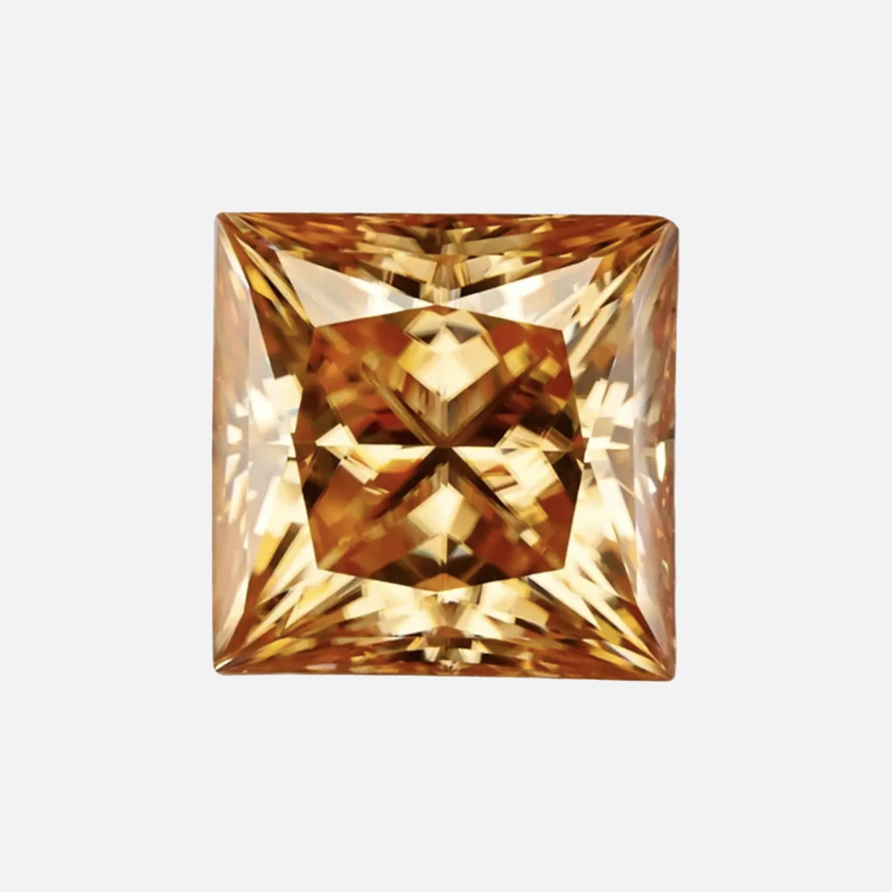 . Light Cognac Moissanite