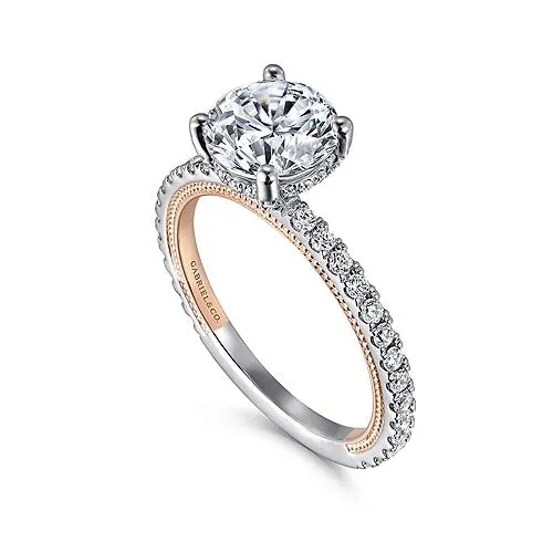 14K TT Gold 0.45ctw Diamond Mounting