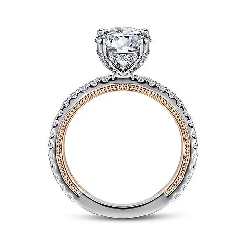 14K TT Gold 0.45ctw Diamond Mounting