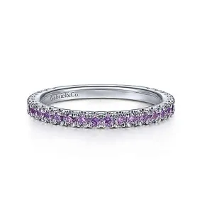 14K W Gold 0.40cttw Amethyst Band