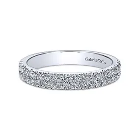 14K W Gold 0.50ctw French Pave Diamond Band