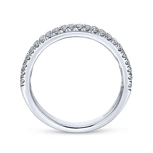 14K W Gold 0.50ctw French Pave Diamond Band