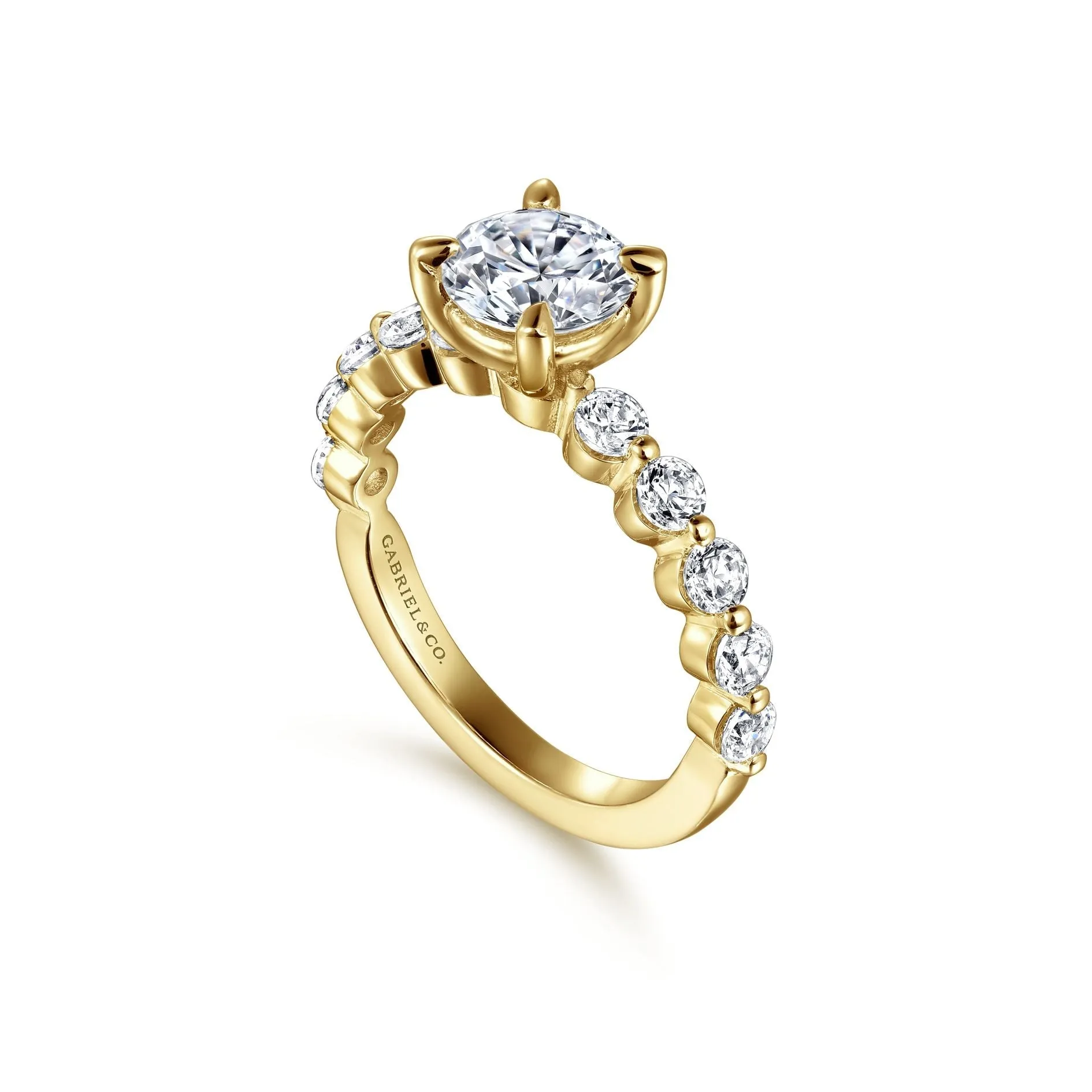 14K Y Gold .75cttw Diamond Engagement Ring Mounting