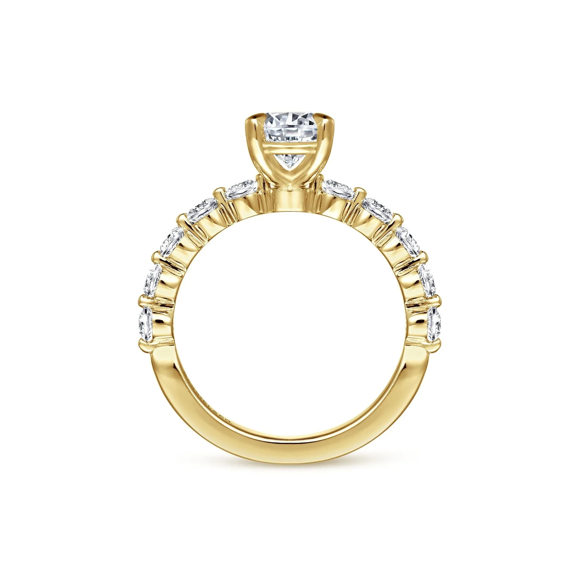 14K Y Gold .75cttw Diamond Engagement Ring Mounting