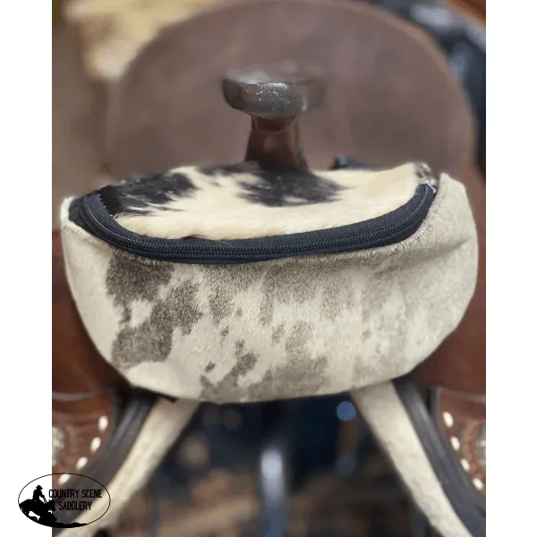 178187e - Hair on Cowhide Saddle Pouch