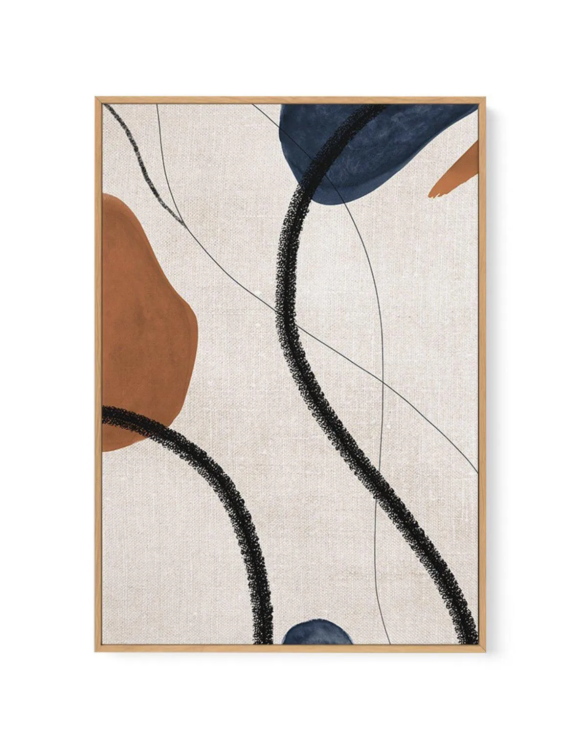 Abstract on Linen I | Framed Canvas Art Print