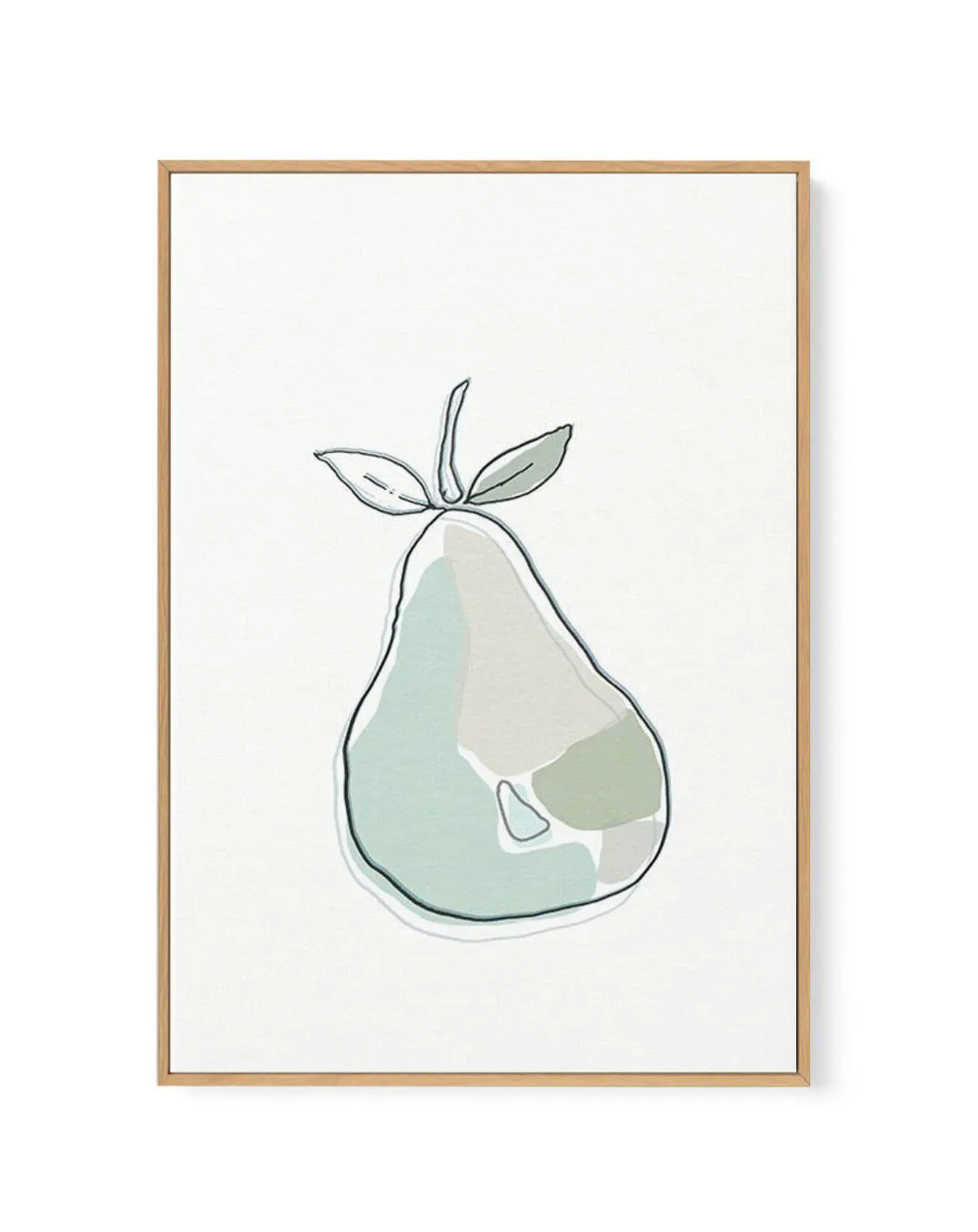 Abstract Pear | Framed Canvas Art Print