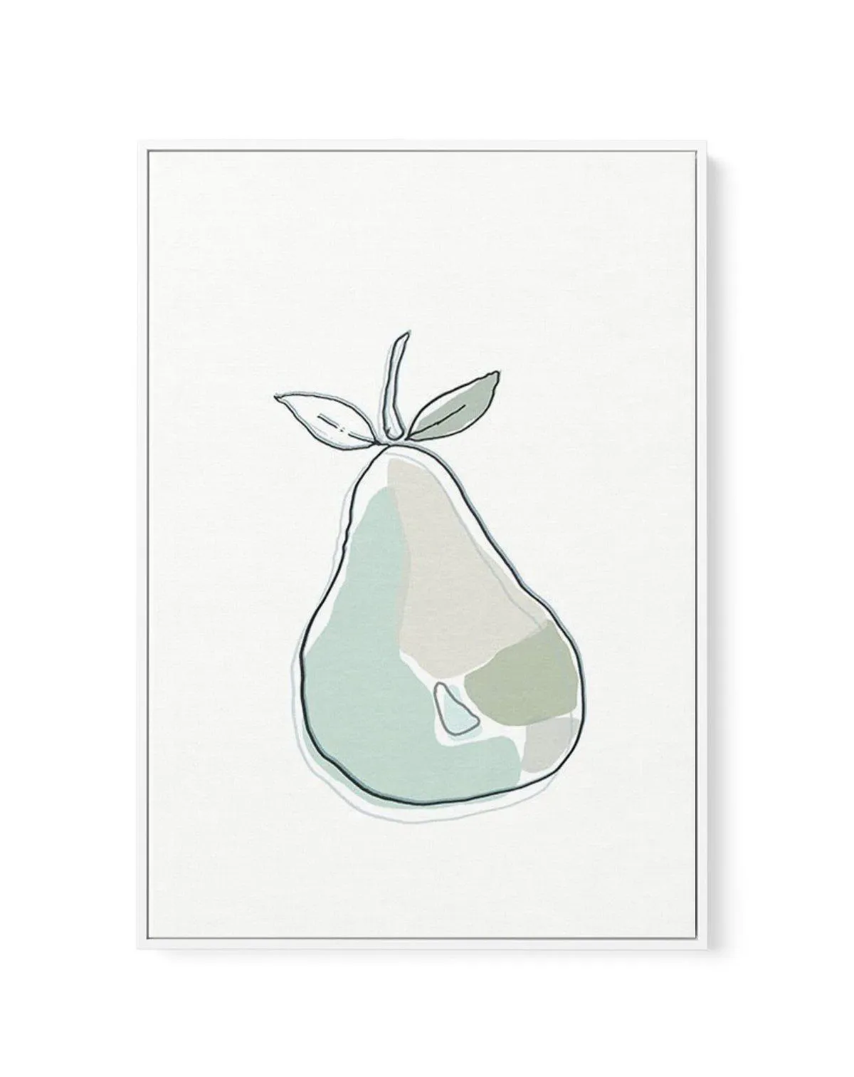 Abstract Pear | Framed Canvas Art Print