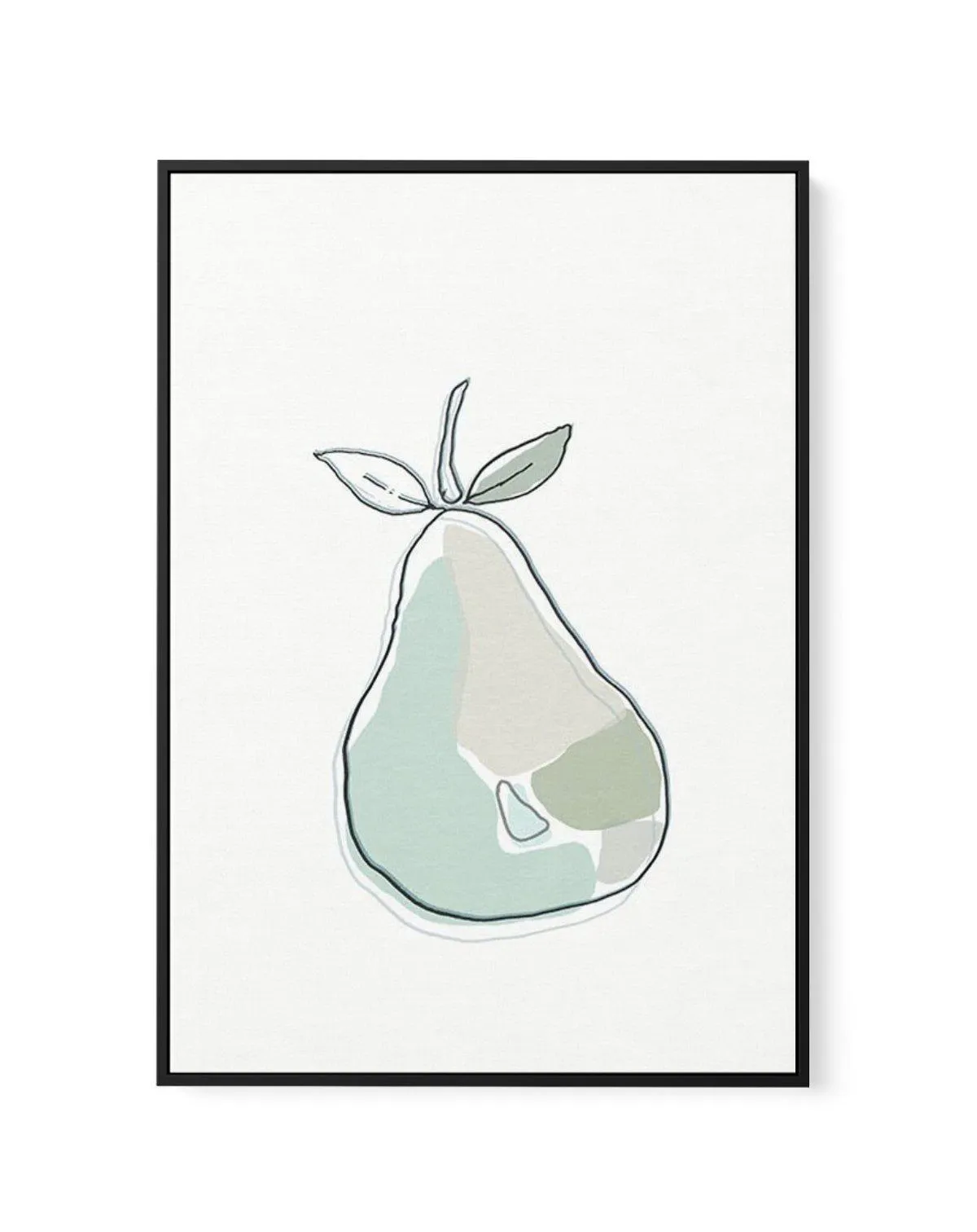 Abstract Pear | Framed Canvas Art Print