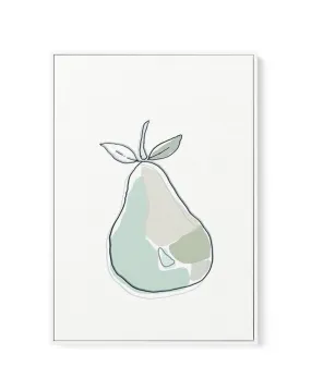 Abstract Pear | Framed Canvas Art Print