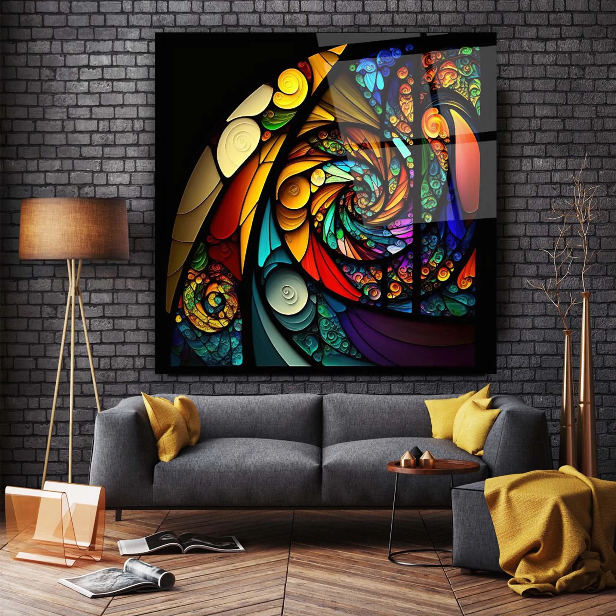 Abstract Stained Glass Wall Art 3