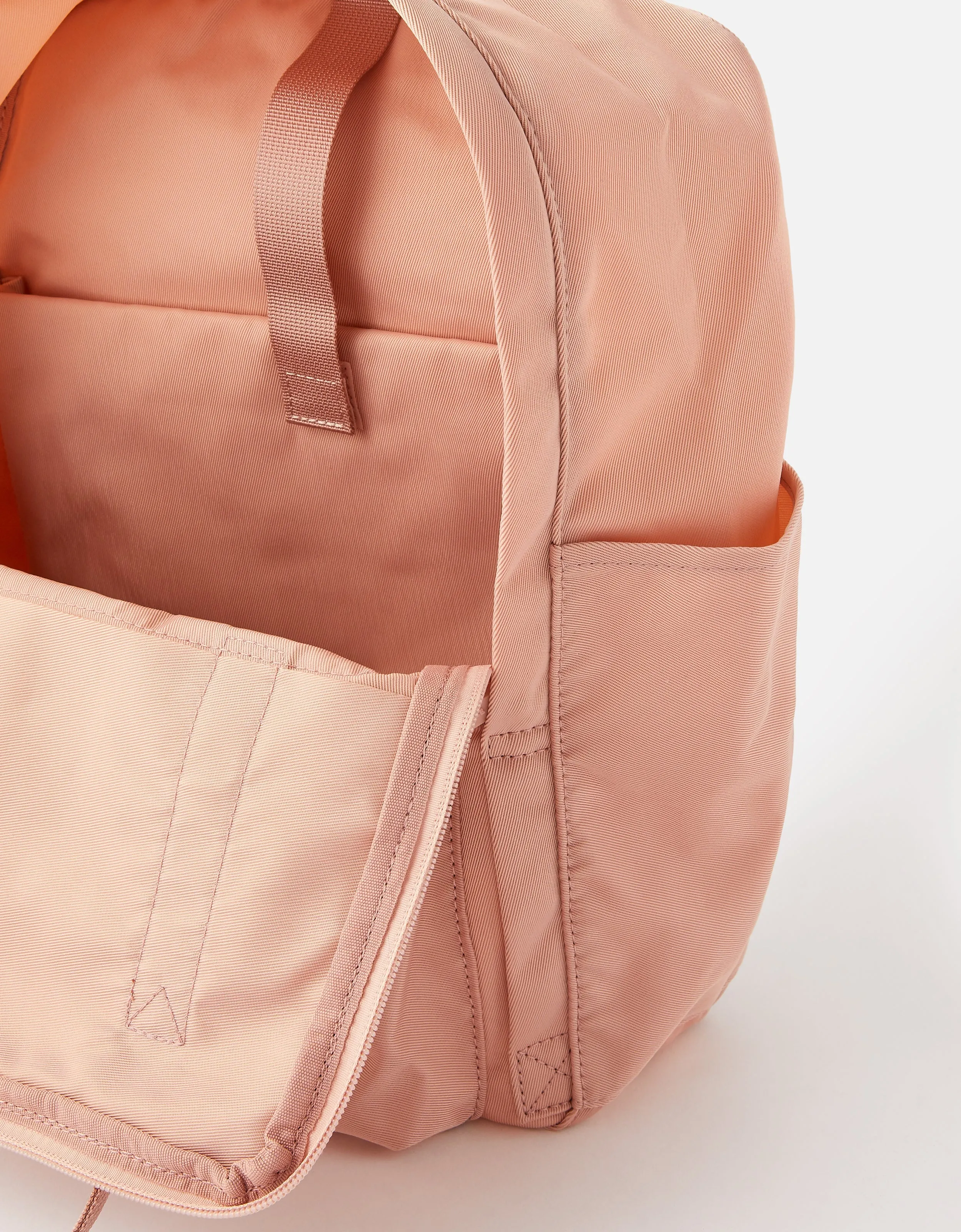 Accessorize London Frida Canvas Salmon Pink Backpack