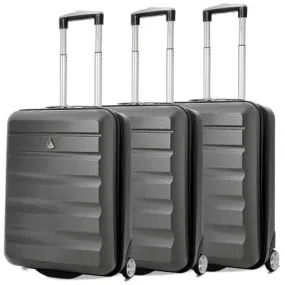 Aerolite (55x40x20cm) Lightweight Hard Shell Cabin Hand Luggage (x3 Set)