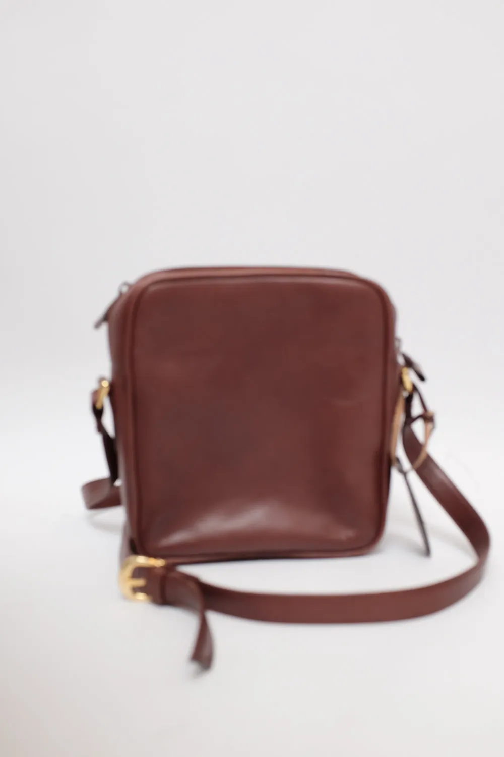 AIGNER BRAIDED BROWN CROSSBODY VINTAGE BAG