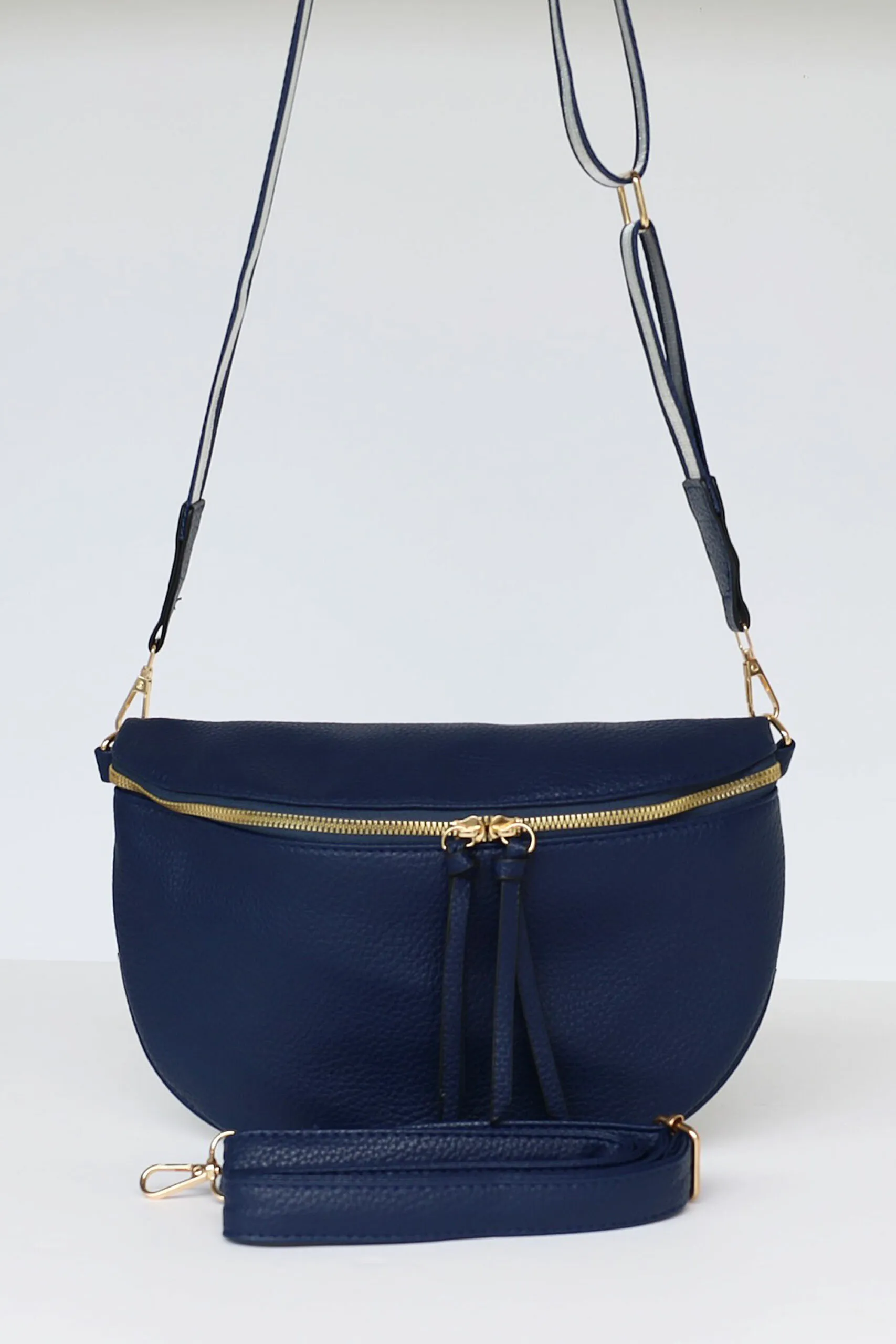 Archer House Cross Body Zip Bag - Navy