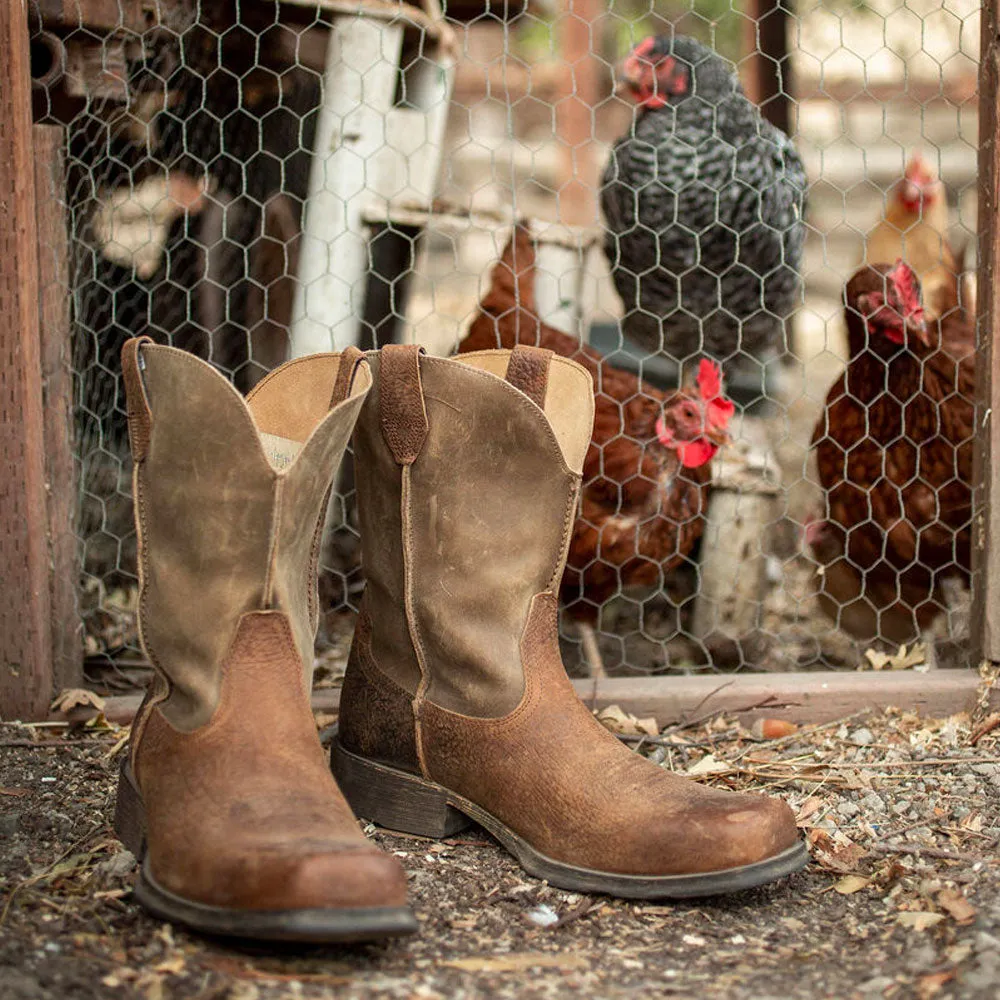 Ariat Men's Rambler Square Toe Western Boot- Earth / Brown Bomber