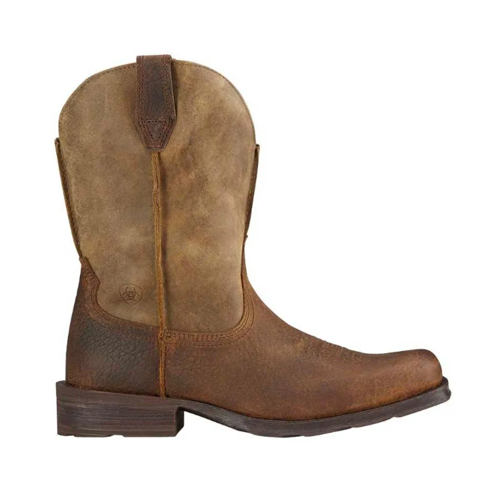 Ariat Men's Rambler Square Toe Western Boot- Earth / Brown Bomber