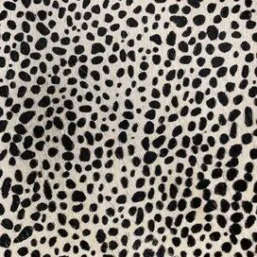 Baby Cheetah on Off white Stenciled Cowhide