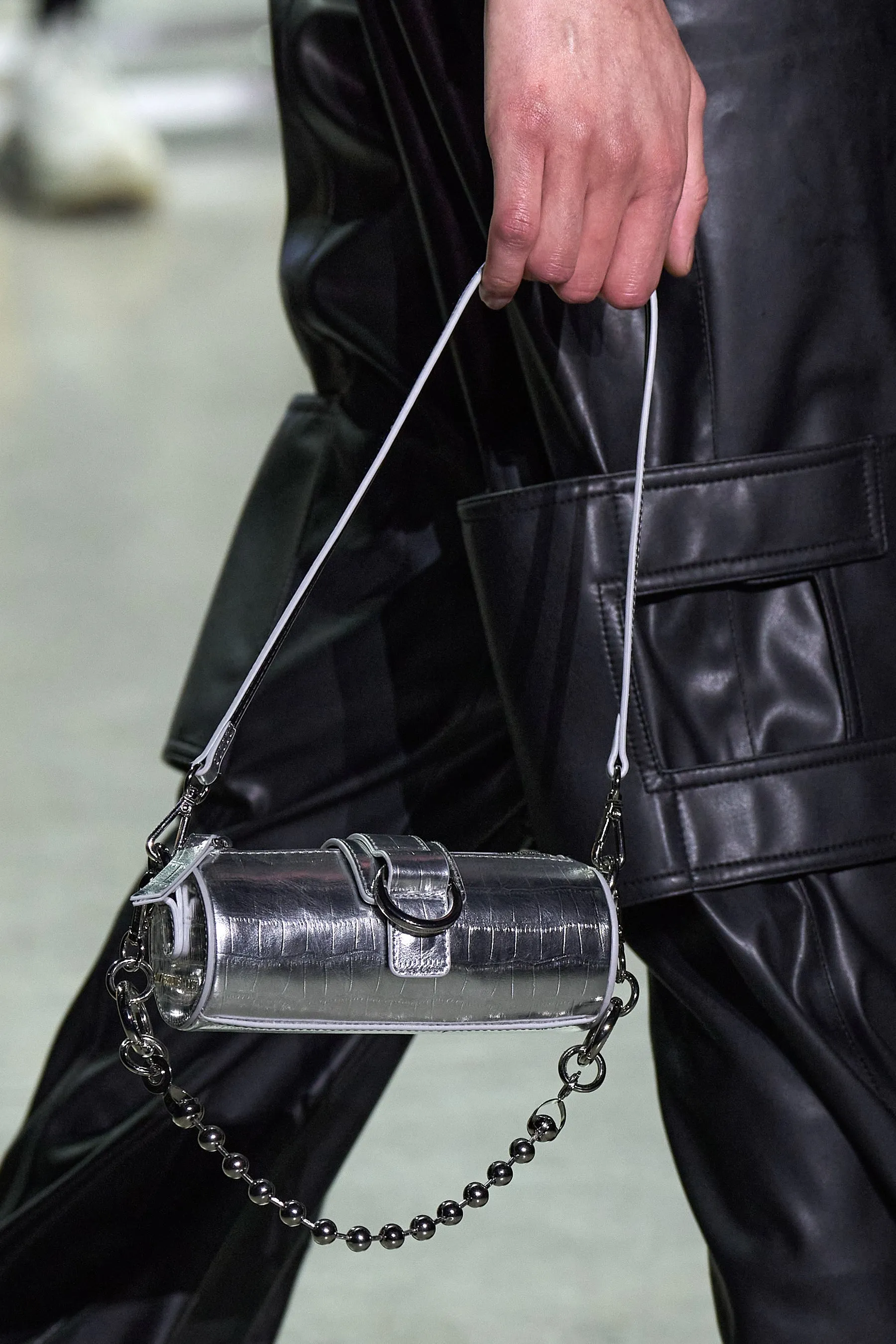 Back In Stock* Mini Barrel Bag - Silver