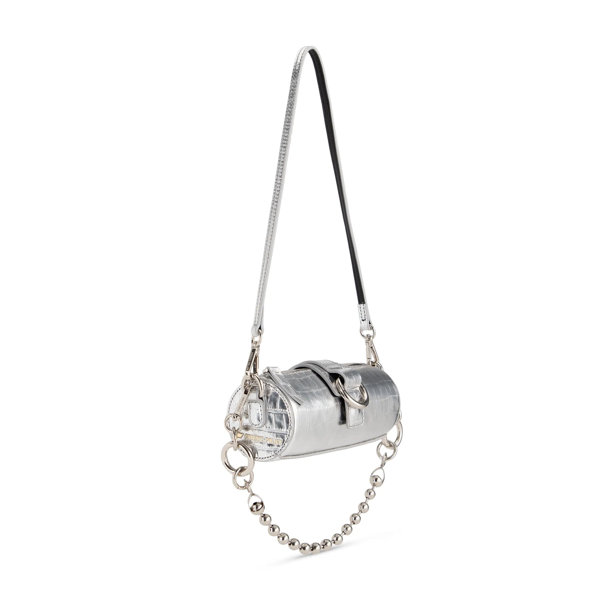 Back In Stock* Mini Barrel Bag - Silver