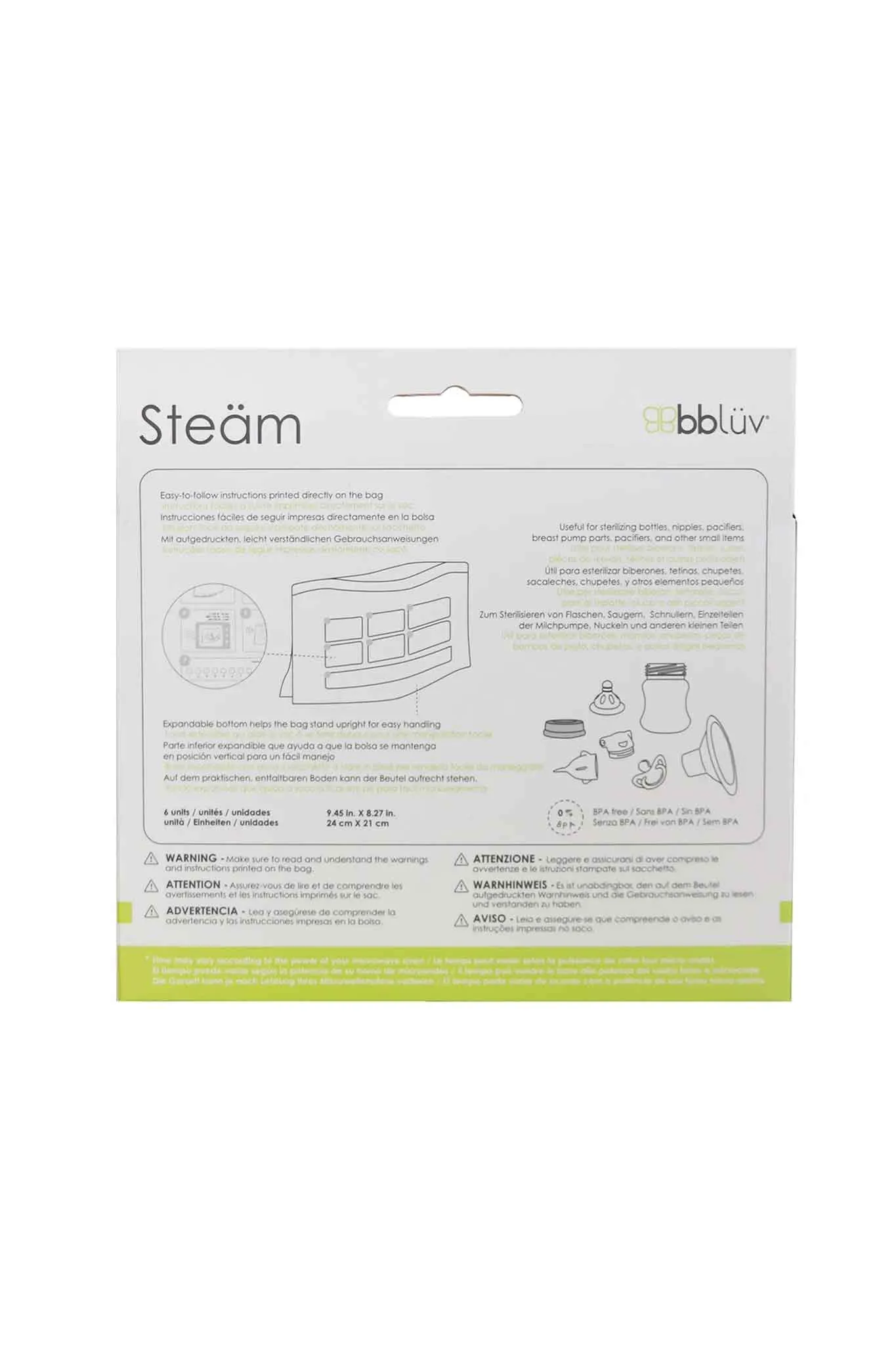 bbluv Steam Microwave Quick-Steam Sterilizer Bags