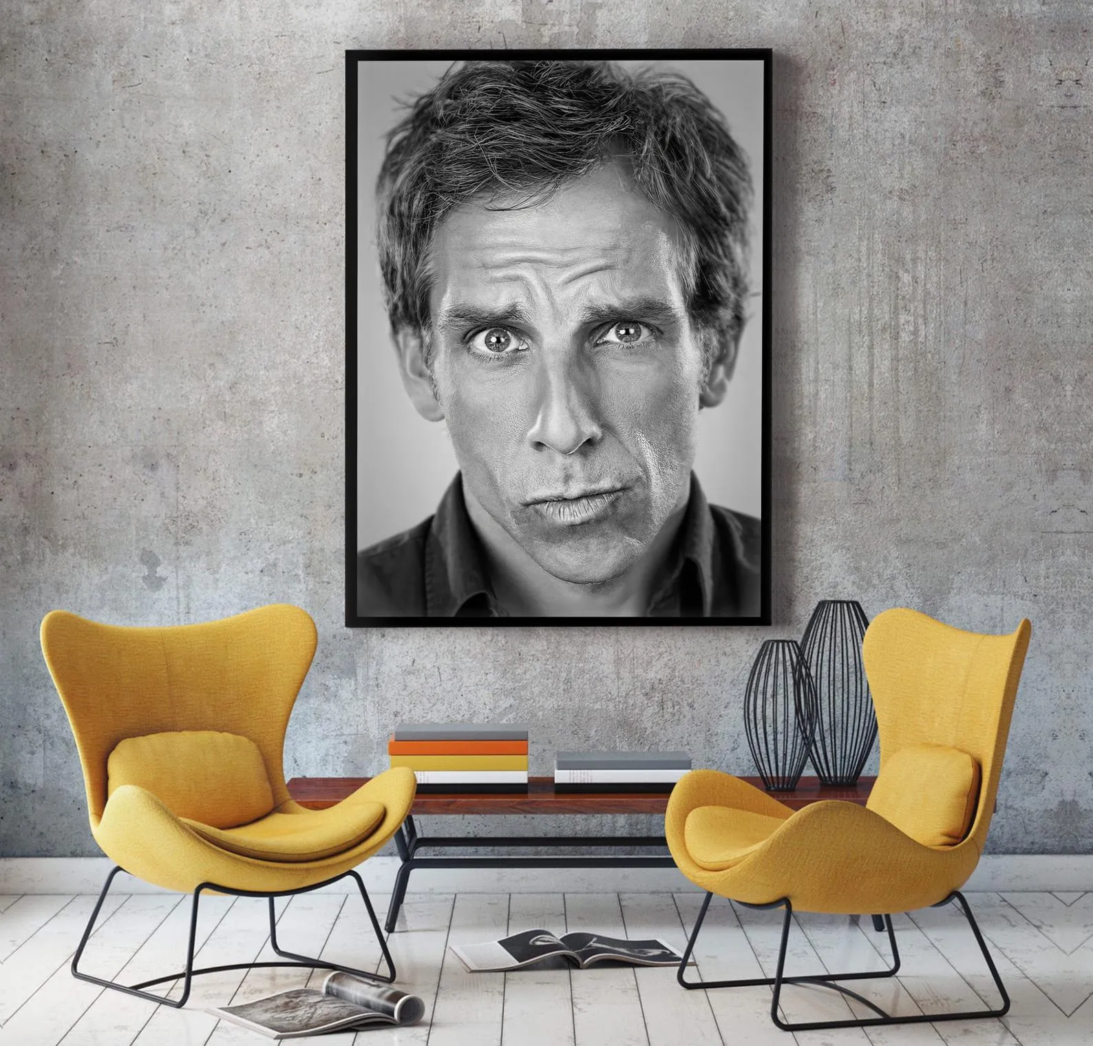 Ben Stiller Poster, Movie Art, Zoolander Poster, Dodgeball Print, Custom Poster, Canvas Poster, Rolled Canvas, Home Decoration, Wall Art