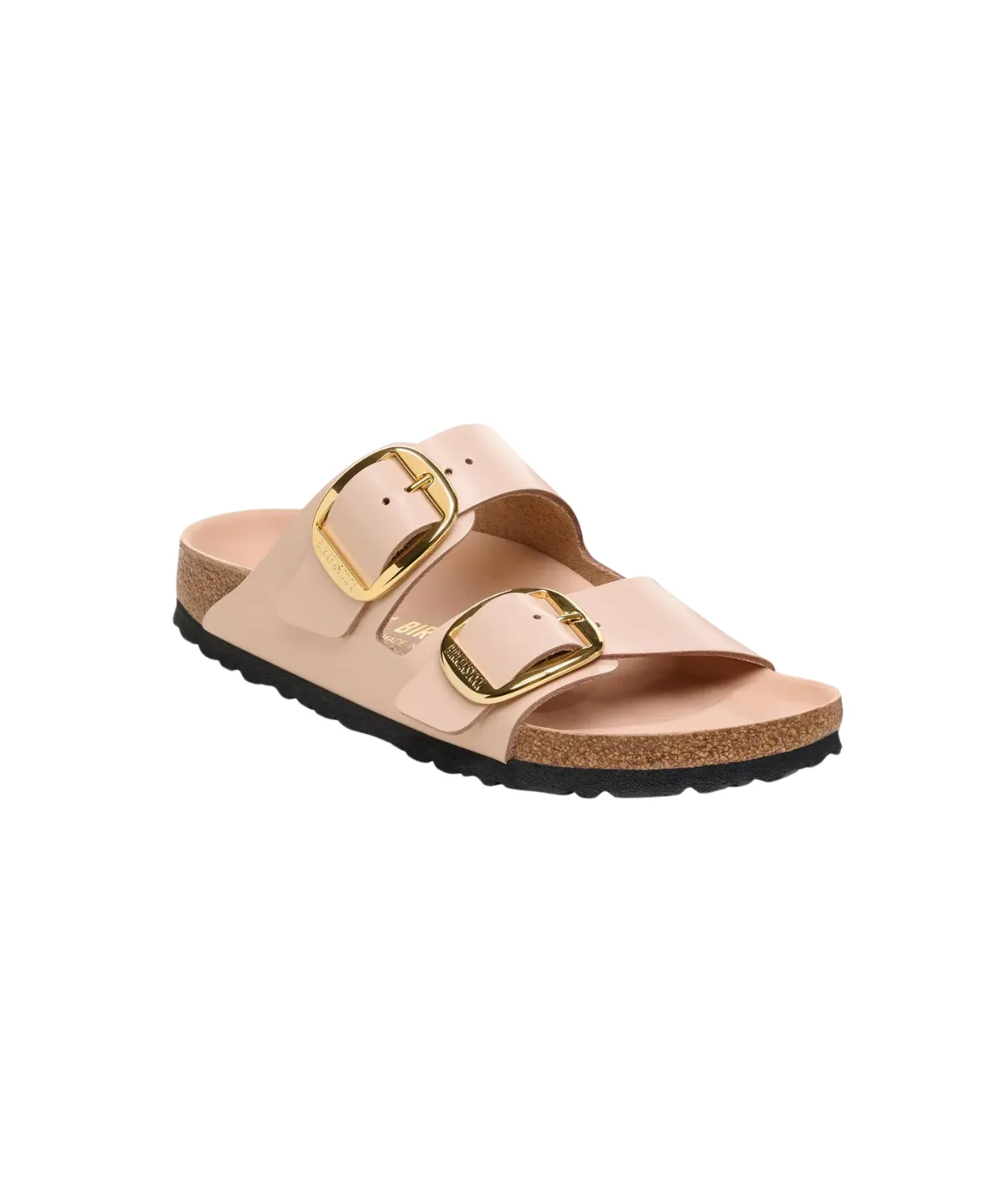 Birkenstock Arizona High Shine Big Buckle Natural/Patent Leather New Beige Sandals