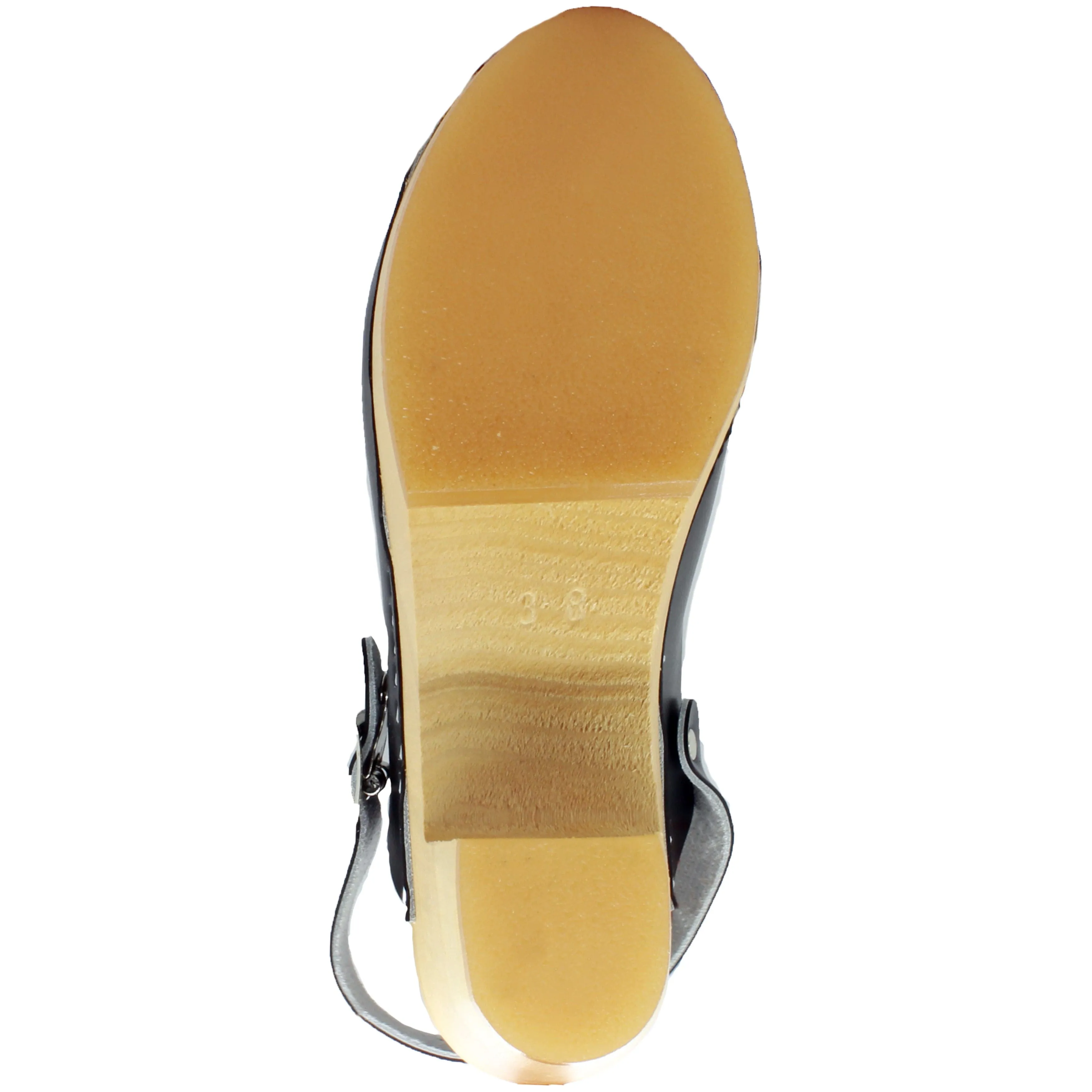 BJORK SVEA Wood Fashion Clog Sandals in Leather - CLOSEOUT