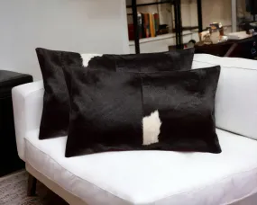 Black & White Cowhide 2-pc Pillow Set