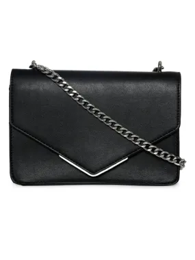 Black Metallic PU Sling Bag