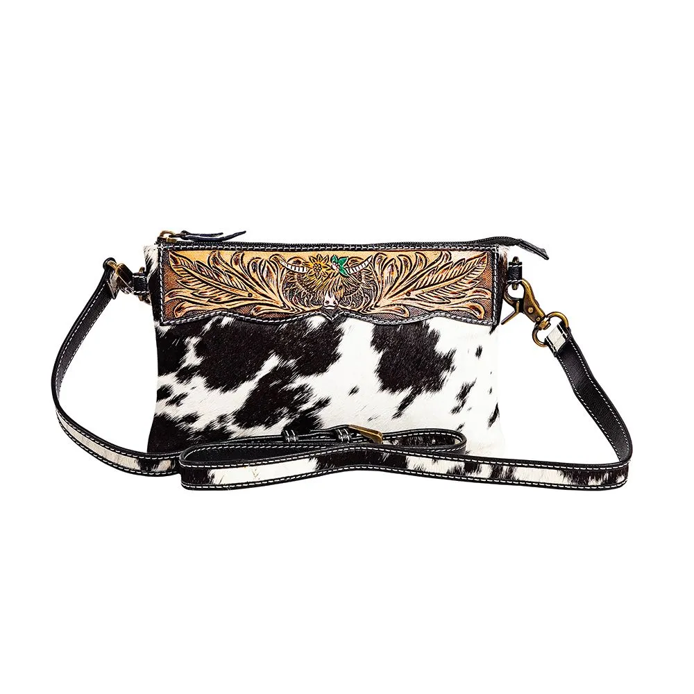 Bloomin' Steer Hand-tooled Clutch Bag