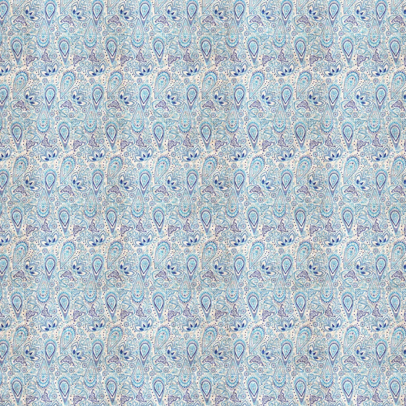 Blue Paisley Themed Wallpaper