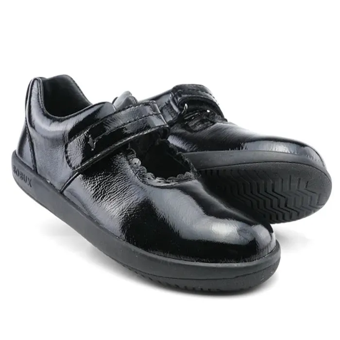 Bobux Kid  Black School Leather Shoe Journey Patent Mary Jane