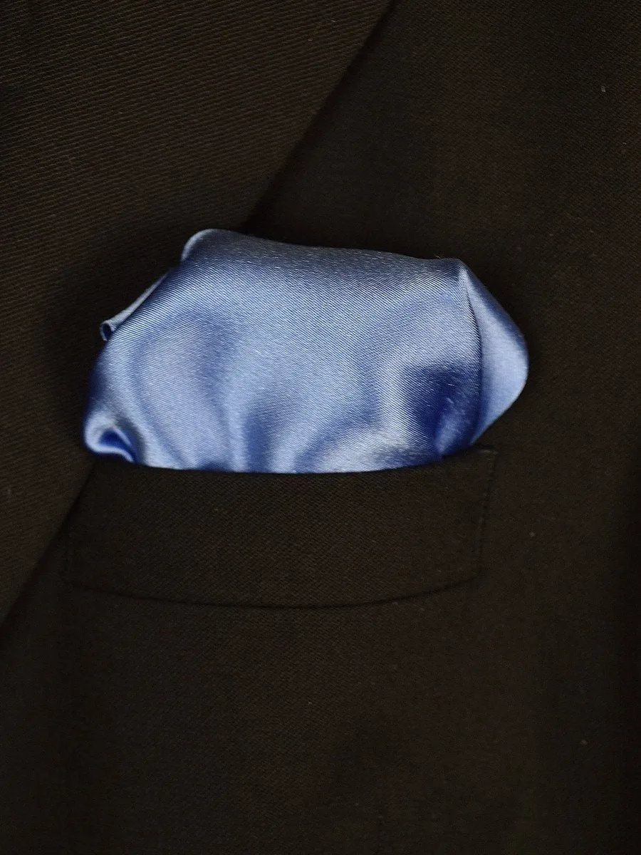 Boy's Pocket Square 18939 Blue Solid