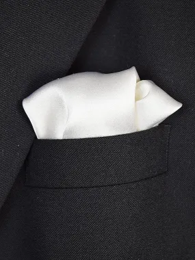 Boy's Pocket Square 18941 White Solid