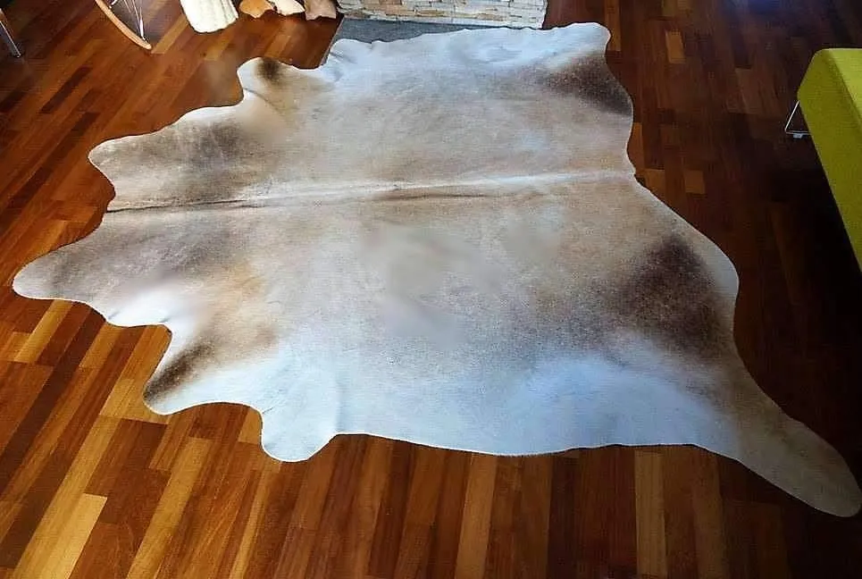 Brazilian Grey Palomino Cowhide Rug