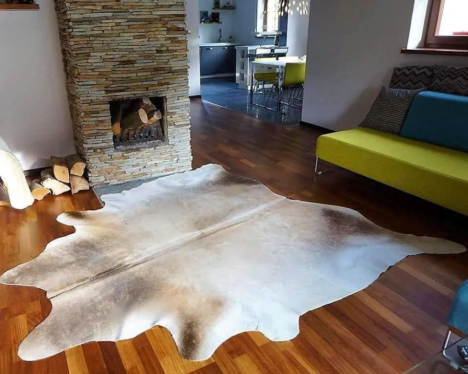 Brazilian Grey Palomino Cowhide Rug