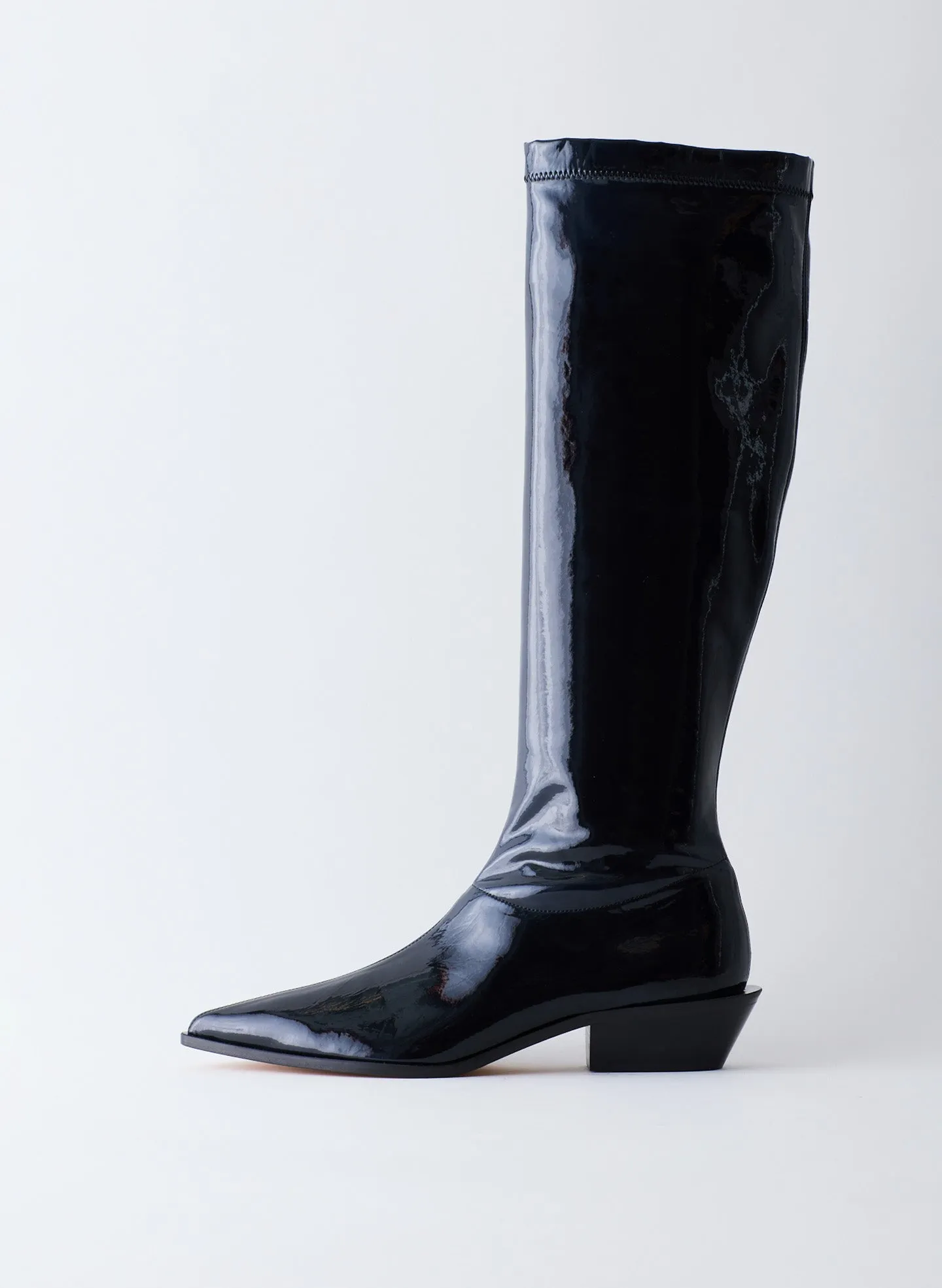 Bronson Faux Patent Leather Boot - Narrow Calf