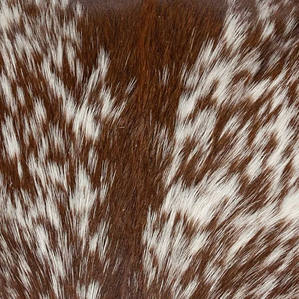 Brown & White Peppered Cowhide Throw Pillow