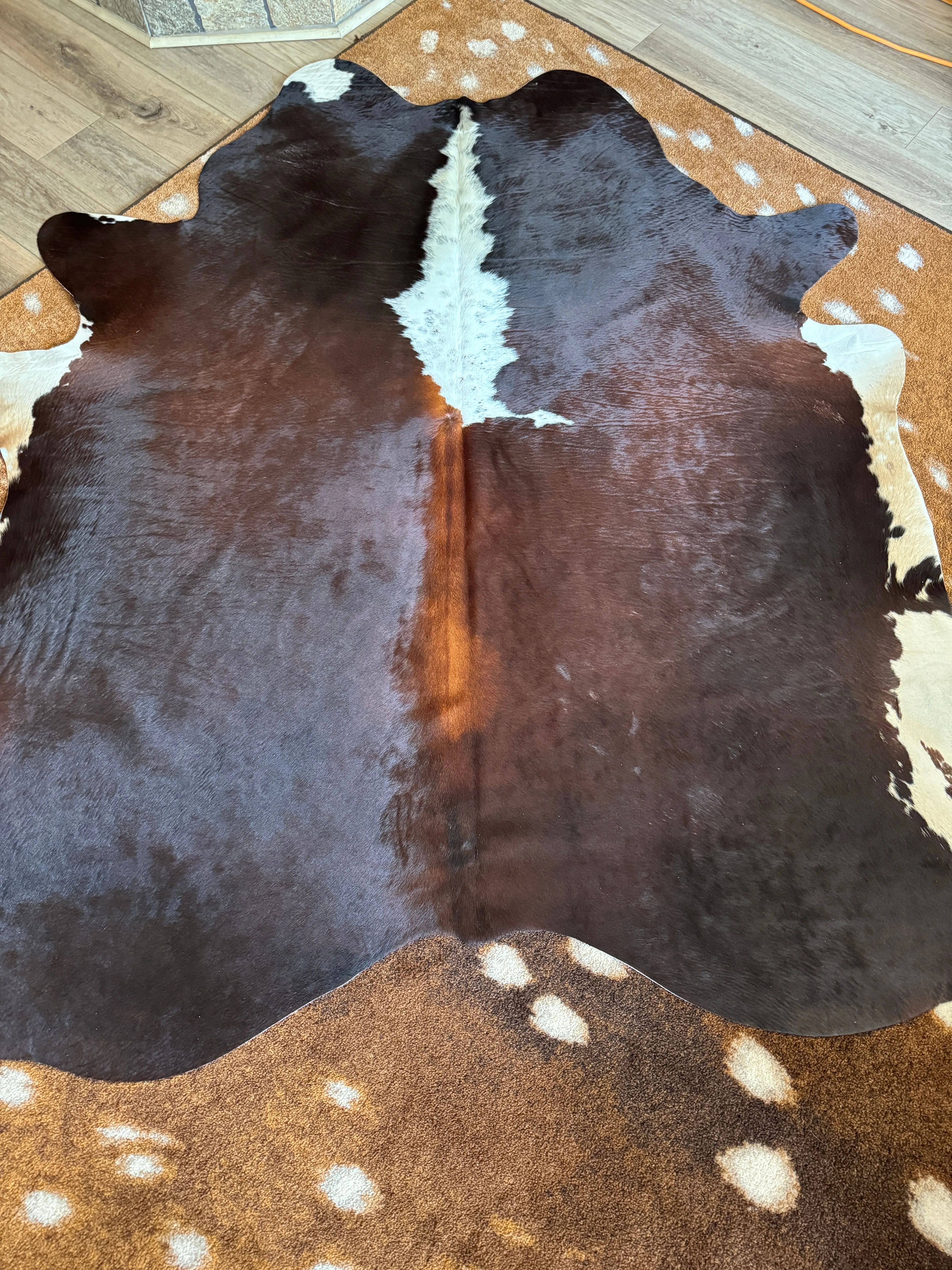 Brown w/ Copper & Peppered Spine Cowhide