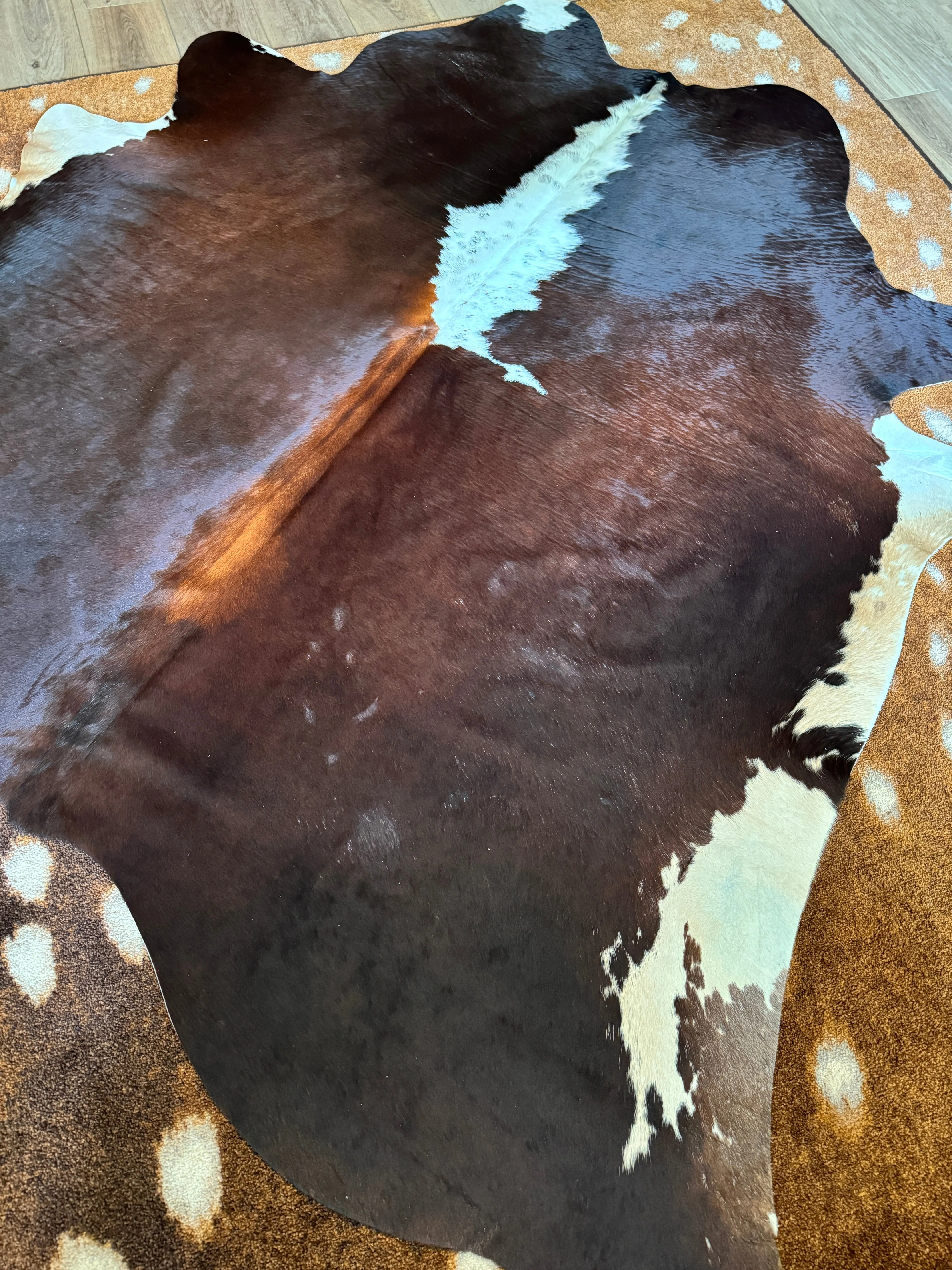 Brown w/ Copper & Peppered Spine Cowhide