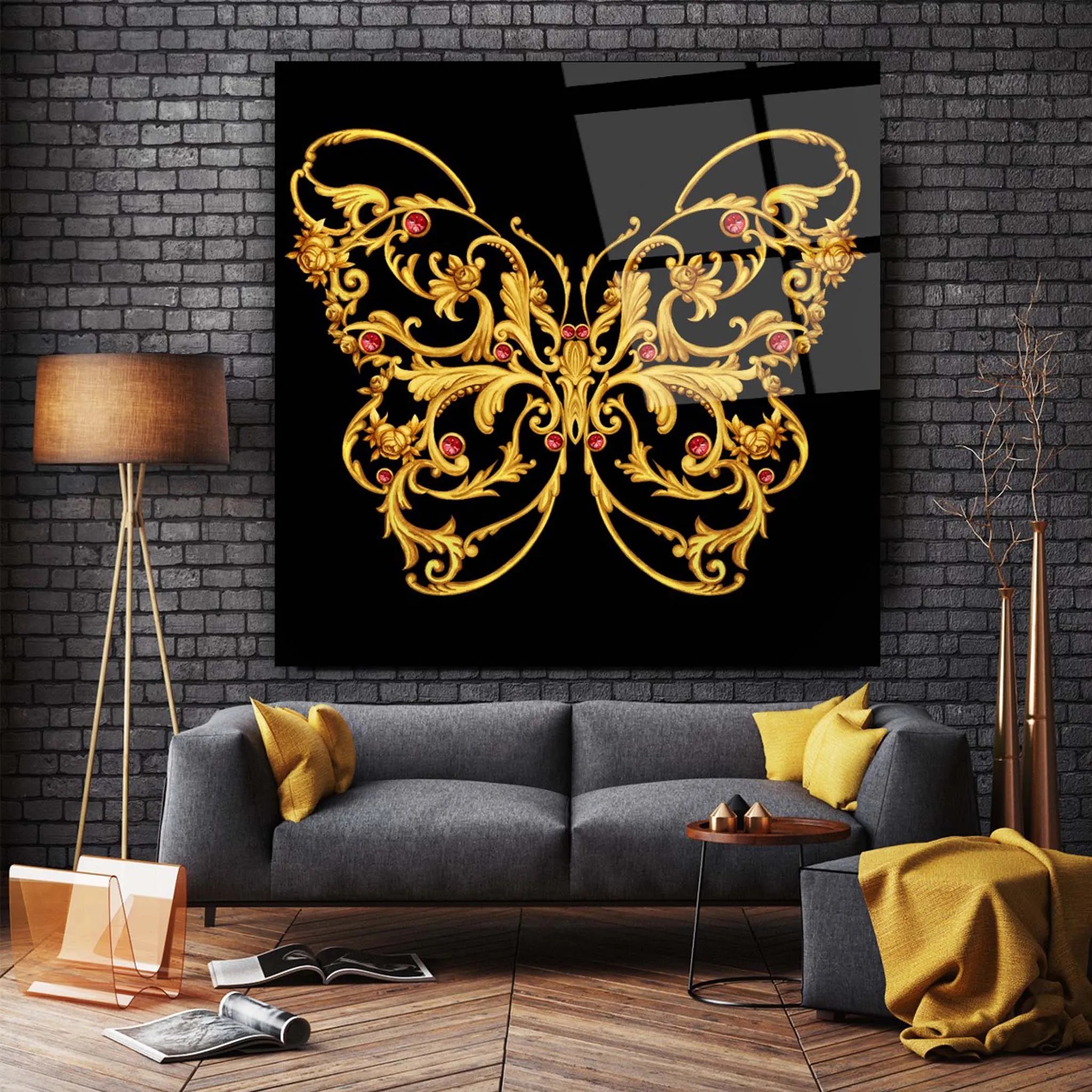 Butterfly Glass Wall Art 5