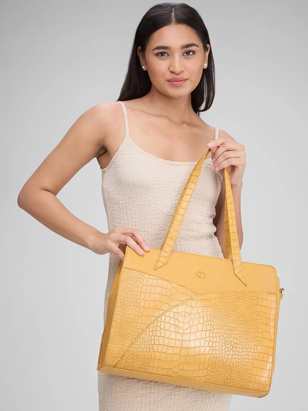 Cabo Laptop Satchel Large Handbag Ochre