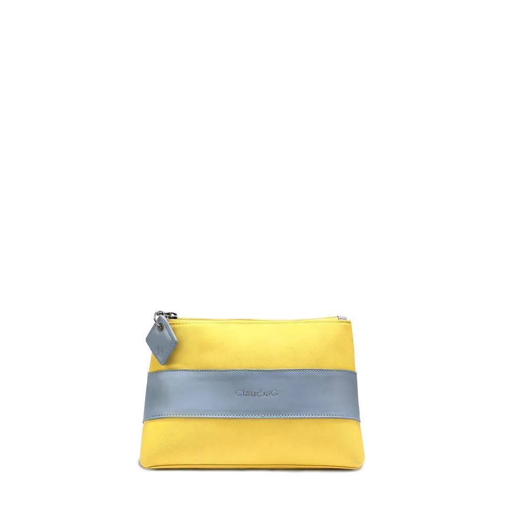 CaludiaG Leather Beauty Pouch Yellow Pollen