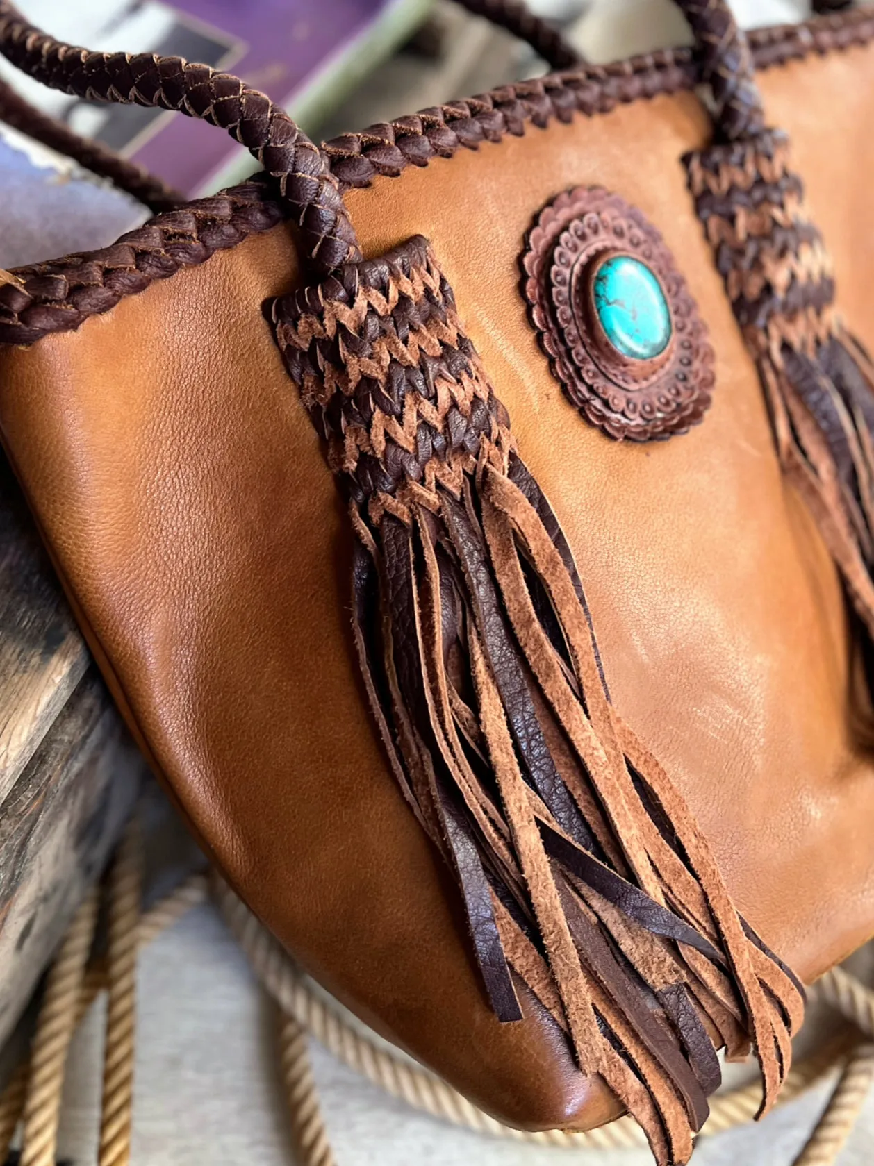 Darling With Braids And Fringe Bag