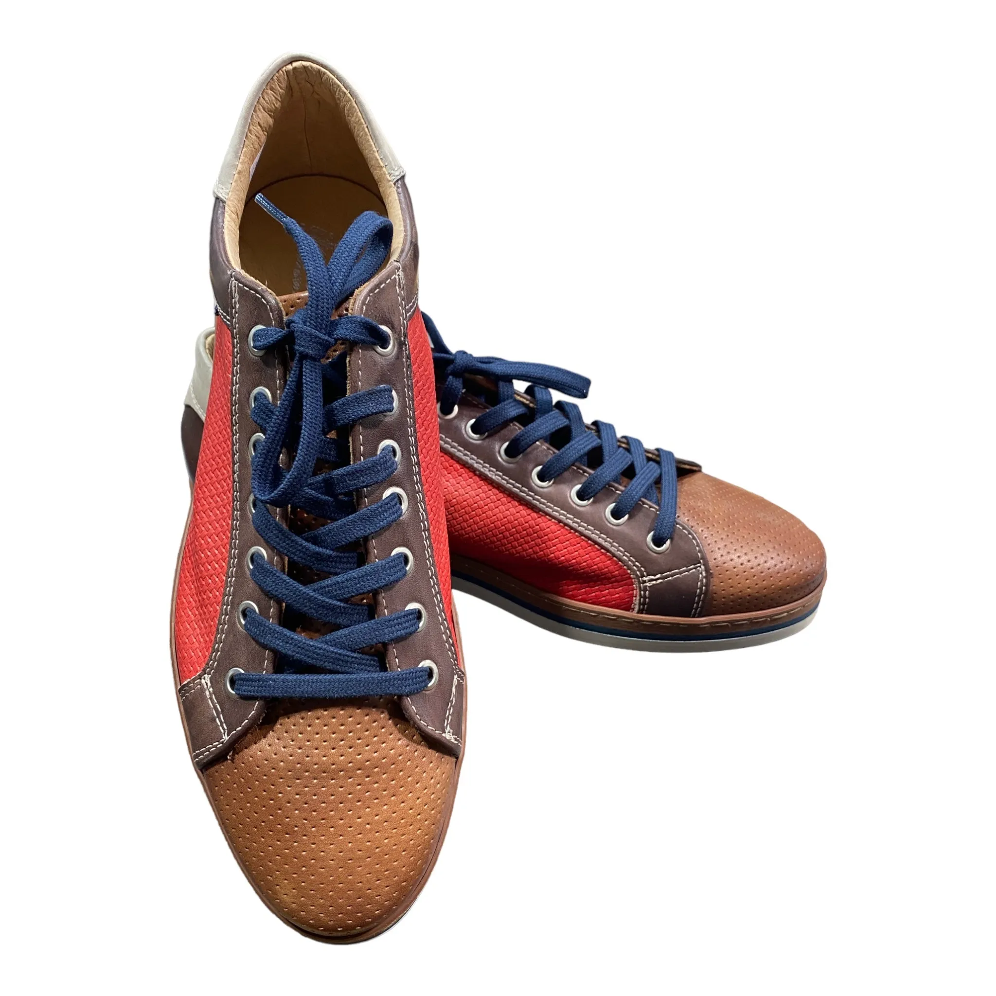 Emporio Italia - Tuffato Forato - Cuoio Red Lace Up