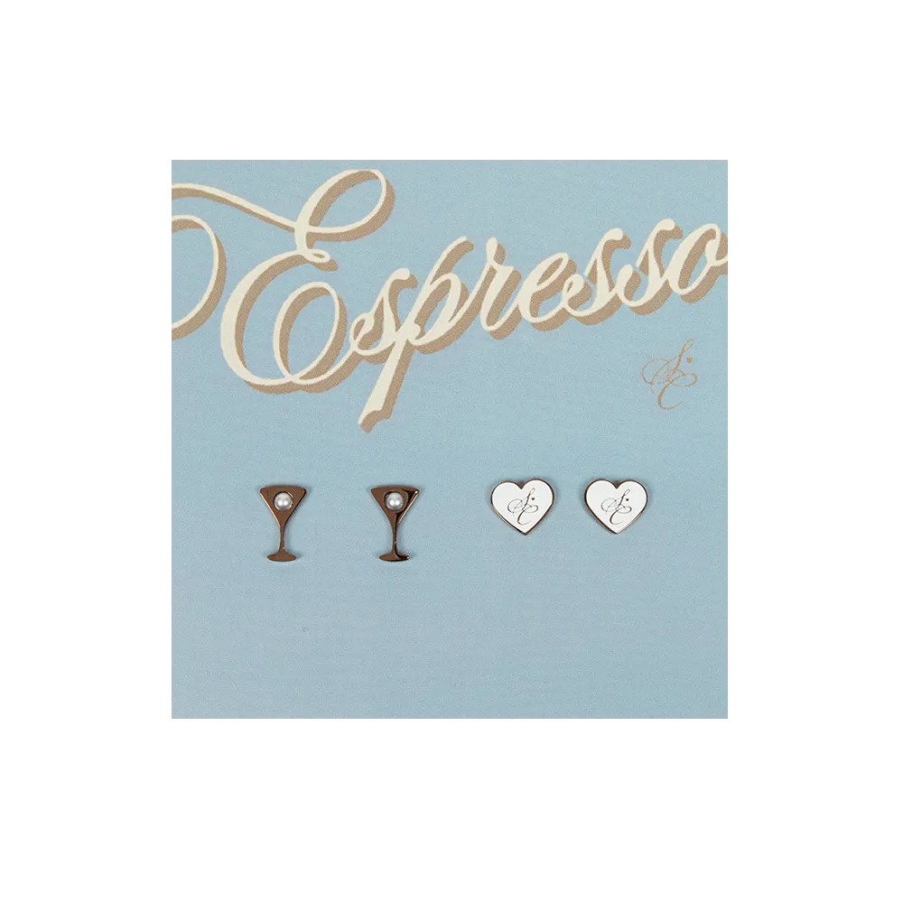 espresso earring set