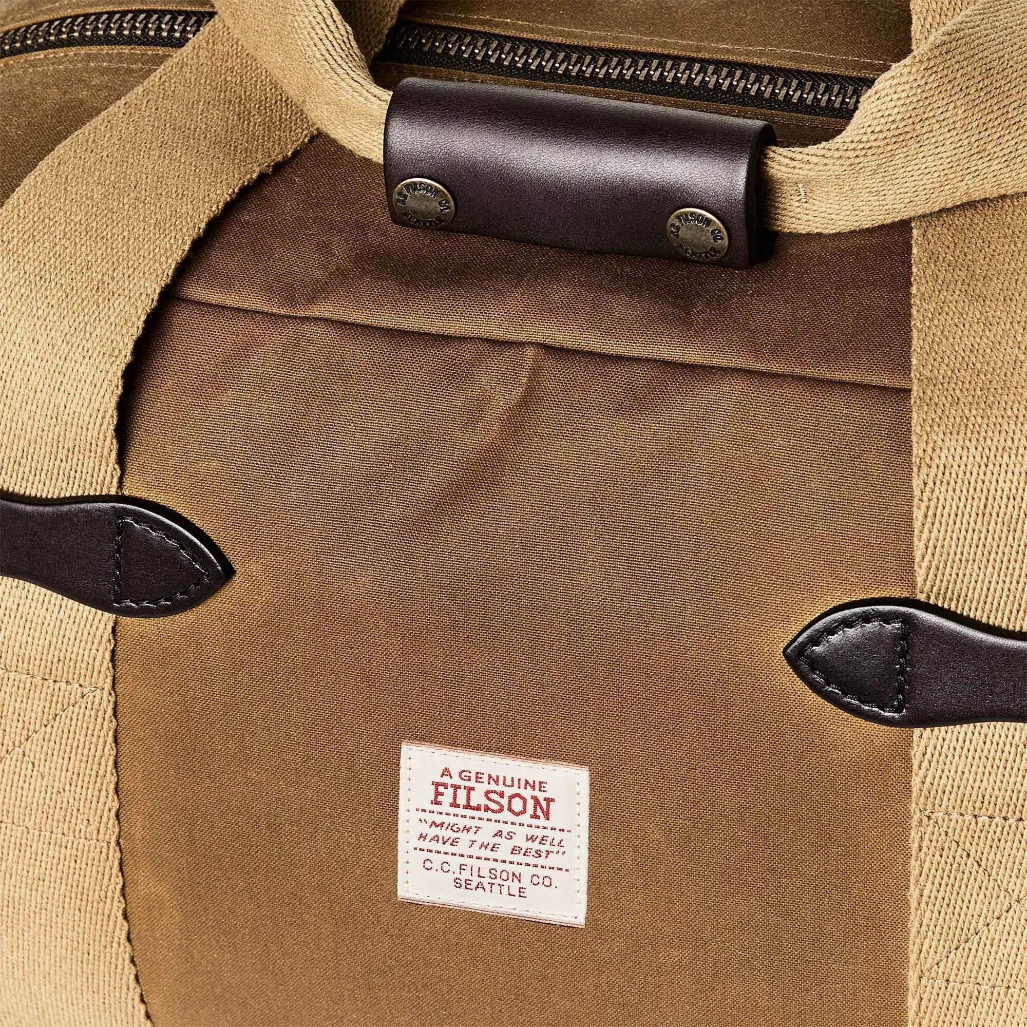 Filson Tin Cloth Small Duffle Bag - Dark Tan