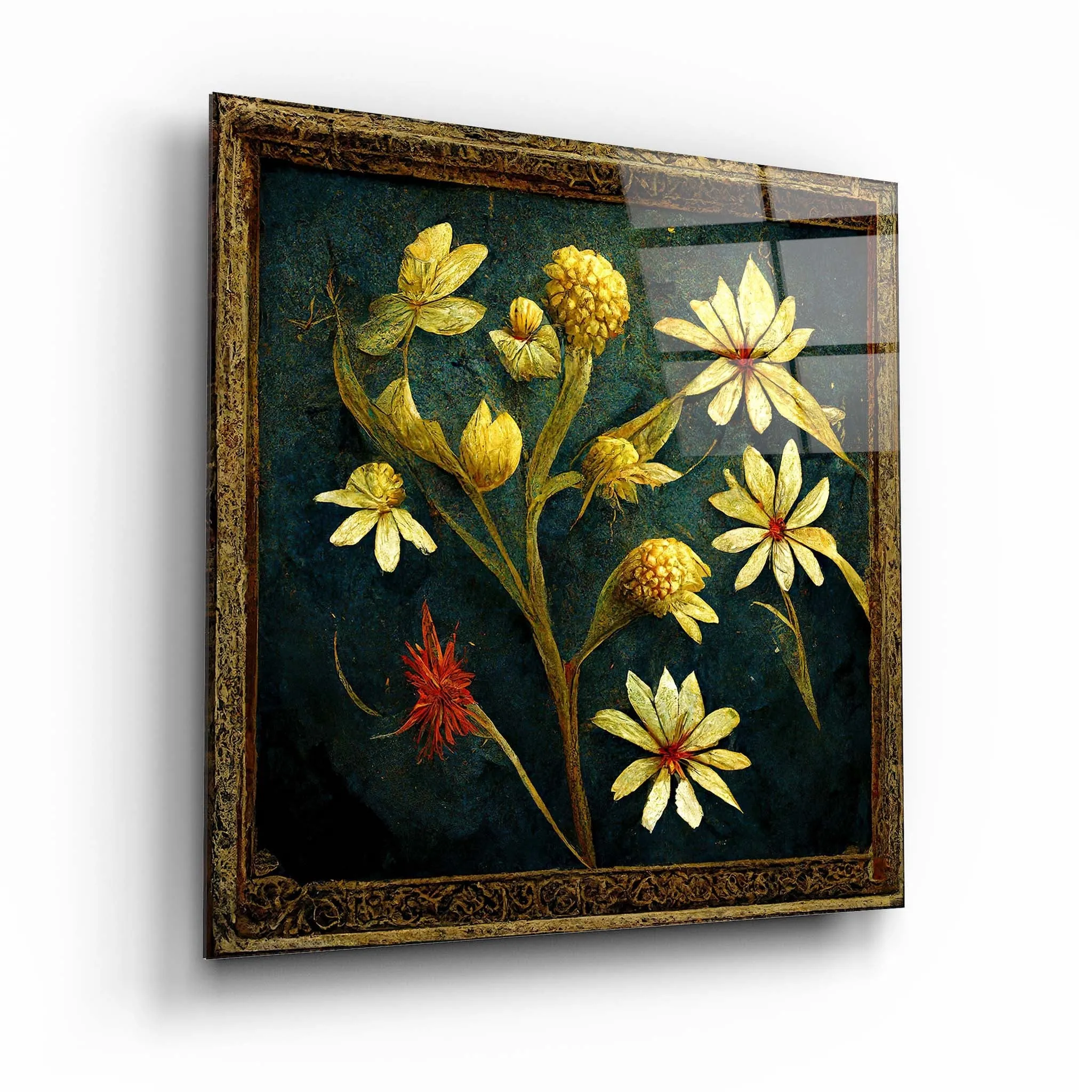 Flower Glass Wall Art 16